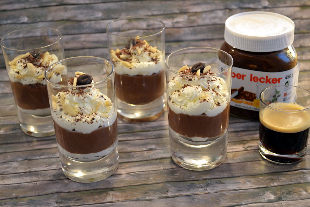 Espresso Nutella Dessert im Glas